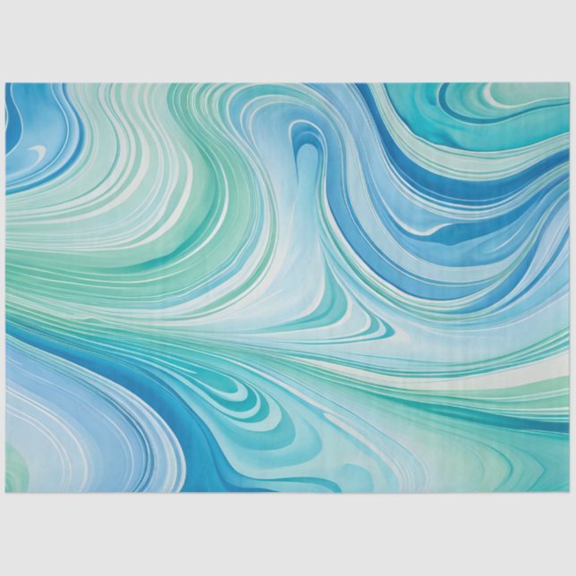 Colorful Marbled Paper Art Tissue Paper (Front)