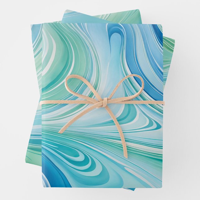 Colorful Marbled Paper Art Wrapping Paper Sheets (Creator Uploaded)