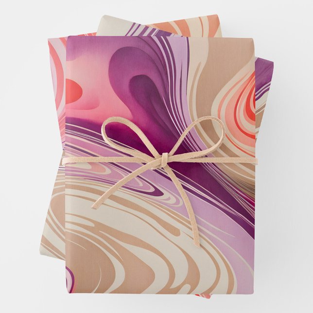 Colorful Marbled Paper Art Wrapping Paper Sheets (Creator Uploaded)