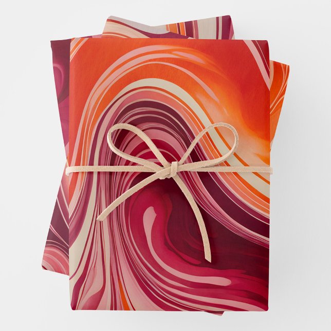 Colorful Marbled Paper Art Wrapping Paper Sheets (Creator Uploaded)