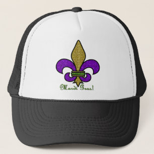 Colorful Mardi Gras Fleur De Lis Trucker Hat