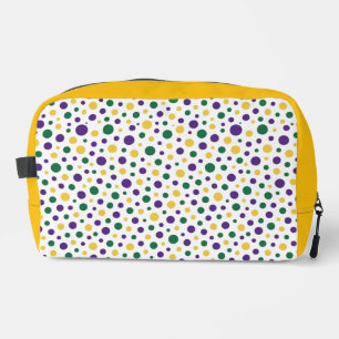 Colorful Mardi Gras polka dot Dopp Kit