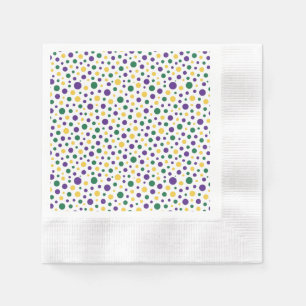 Colorful Mardi Gras polka dot Napkin