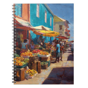 Colorful Market Street Notebook