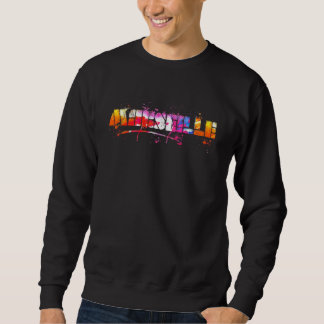 Colorful Marseille Lettering  Watercolor Marseille Sweatshirt