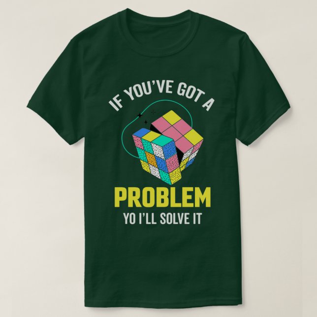 Colorful Math Cubes Manipulatives Slove Problem 1 T-Shirt (Design Front)