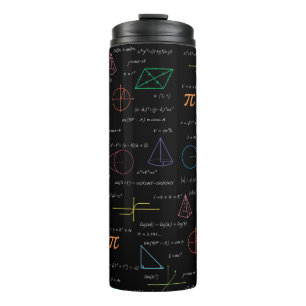 Colorful Mathematics Equations Math Formulas  Thermal Tumbler