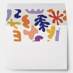 Colorful Matisse Pattern Abstract Botanical Shapes Envelope