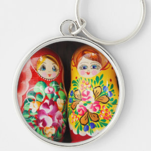 Colorful Matryoshka Dolls Key Ring