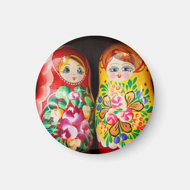 Colorful Matryoshka Dolls Magnet (Front)