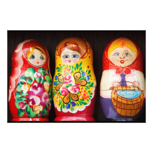 Colorful Matryoshka Dolls Photo Print