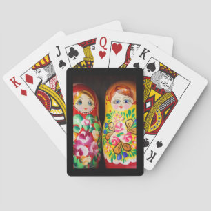 Colorful Matryoshka Dolls Playing Cards