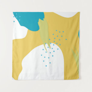 Colorful Memphis design background vintage80's, 90 Tapestry
