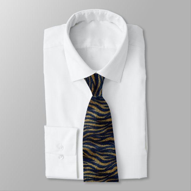 Colorful Mens Fashion Tiger Tie (Tied)