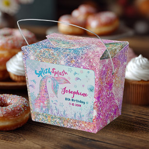 Colorful Mermaid custom birthday take out Favour Box