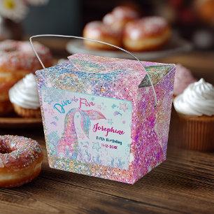 Colorful Mermaid Fifth birthday take out Favour Box