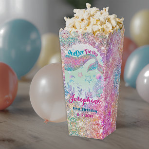 Colorful Mermaid First birthday pop corn Favour Box