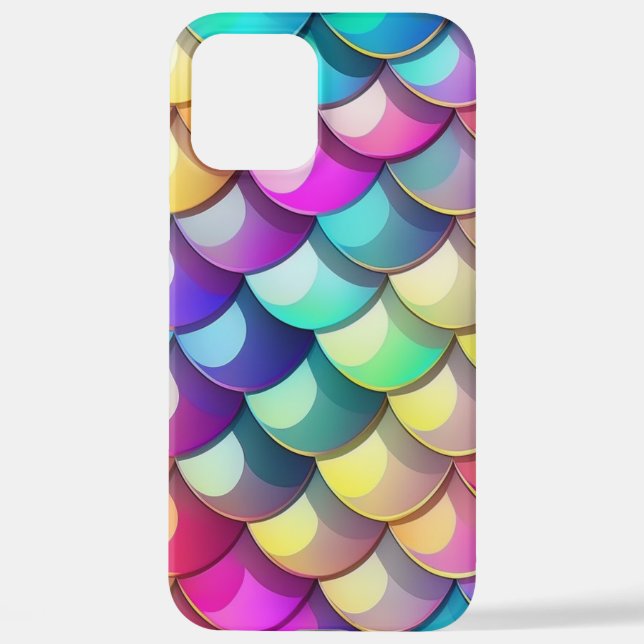 Colorful Mermaid Scales iPhone Case (Back)