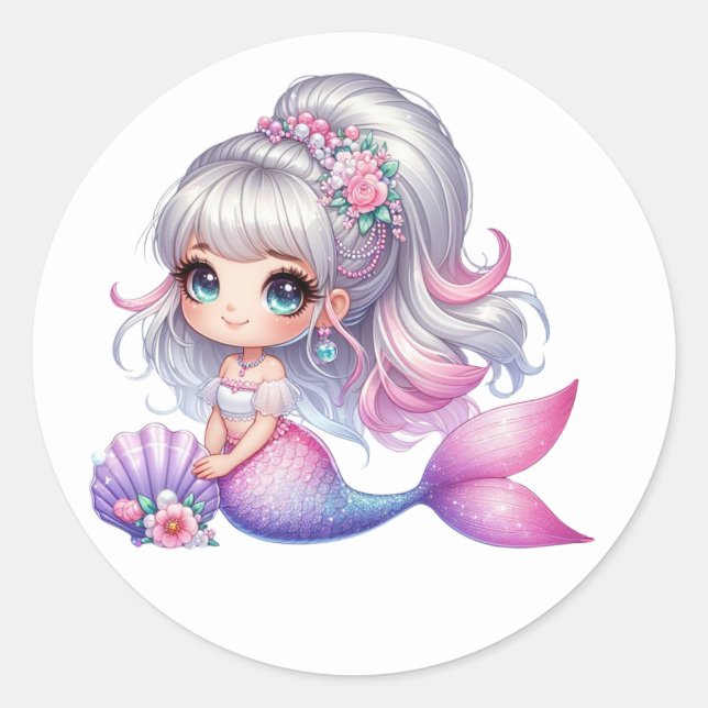 Colorful Mermaid Stickers (Front)