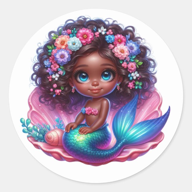 Colorful Mermaid Stickers (Front)