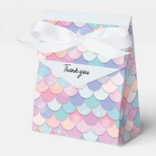 Colorful mermaid tail  favour box