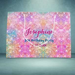 Colorful Mermaid whimsical birthday Large Gift Bag