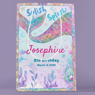 Colorful Mermaid whimsical birthday Medium Gift Bag