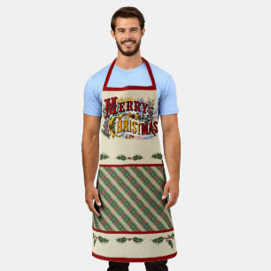 Colorful "Merry Christmas" Apron