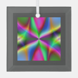 Colorful Metallic Fractal Luster  Glass Tree Decoration