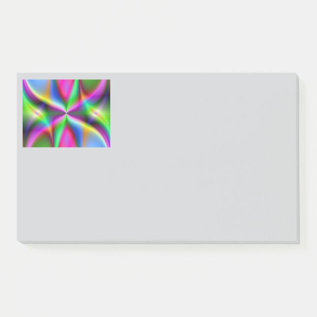 Colorful Metallic Fractal Luster  Post-it Notes (Front)