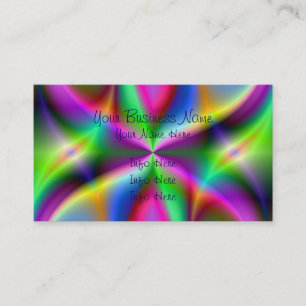 Colorful Metallic Fractal Lustre Business Card
