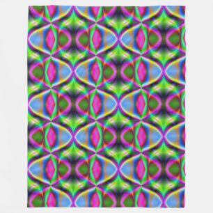 Colorful Metallic Fractal Lustre  Fleece Blanket