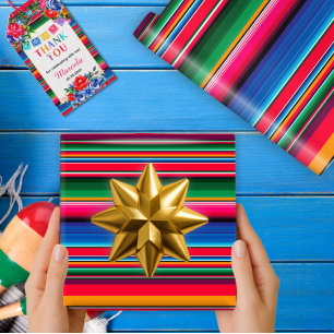 Colorful Mexican Serape Gift Wrapping Paper