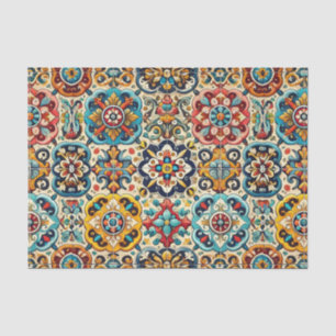 Colorful Mexican Tiles Tissue Paper