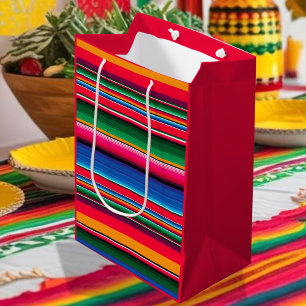 Colorful Mexican Traditional Serape Medium Gift Bag