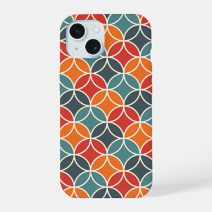Colorful Mid-Century Modern Style Pattern iPhone 15 Case