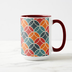 Colorful Mid-Century Modern Style Pattern Mug
