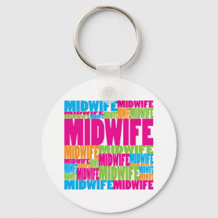 Colorful Midwife Key Ring