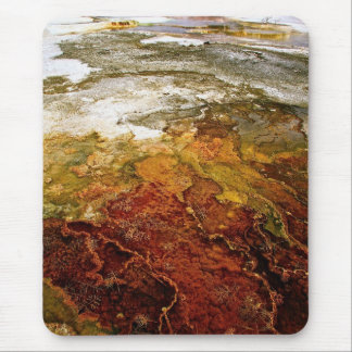 COLORFUL MINERAL DEPOSITS IN A THERMAL POOL MOUSE PAD