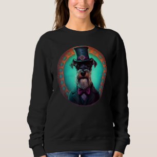 Colorful Miniature Schnauzer Dog Dad Mom Best Dog Sweatshirt