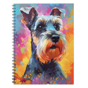 Colorful Miniature Schnauzer Notebook