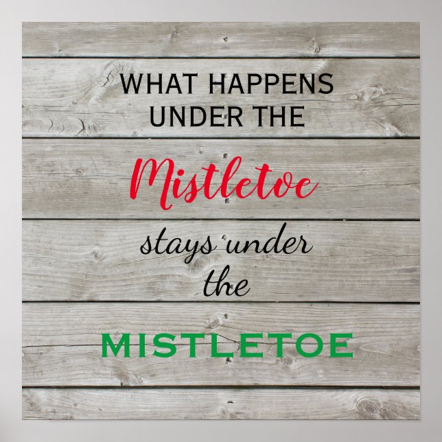 Colorful Mistletoe Holiday Poster (Front)