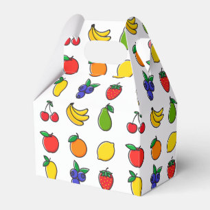 Colorful Mixed Fruit Pattern Favour Box
