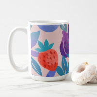 Colorful Mixed Fruit Pattern Modern Art Print