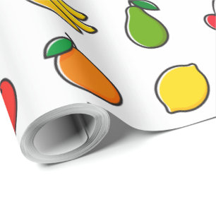 Colorful Mixed Fruit Pattern Wrapping Paper