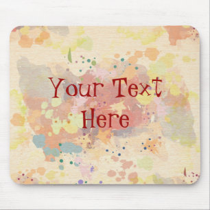 Colorful Modern Abstract Paint Splash Mouse Pad
