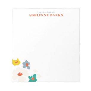 Colorful Modern Floral Personal Stationery Note