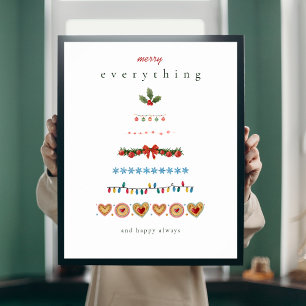 Colorful Modern holiday Christmas Tree Poster