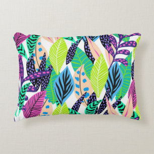 Colorful Modern Tropical Botanical Decorative Cushion
