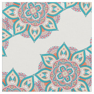 Colorful Moroccan mandala ethnic print Fabric